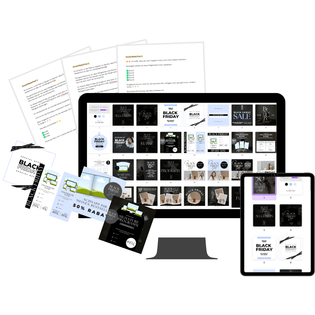 Black Friday Posts Mockup